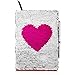Journal for Girls with Pen | Reversible Sequin Heart Diary | Perfect Notebook for Girls