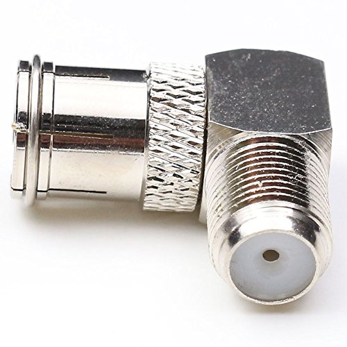 Conectores coaxiales tipo F macho a hembra ángulo recto 2 unidades miniatura 5