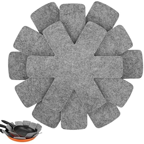 BOYAN Pot and Pan Protectors, Thicker Felt Pan Pot Separators for Stacking, Set of 12 & 3 Different Sizes, Cookware Protectors, Pan Protectors for Stacking Skillet Fry Pan Ceramic Saucepan Glassware Cover
