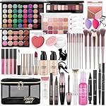 Makeup Set For Women Full Kit Includes Eyeshadow Concealer Palette Lip Gloss Lipstick Eye Pencil Makeup Brushes, All In One Makeup Gift Set For Teen, Girl And Beginner，Stocking Stuffers for Teen Girls