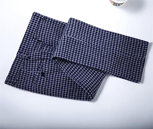 Men's Dress Pants Stretch Tweed Plaid Trousers Regular Fit Slacks2