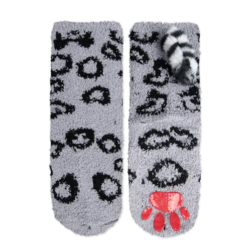 Image of Benefeet Sox Women Fuzzy Socks Funny Cat Gifts Cozy Soft Fluffy Winter Warm Sleeping Cute Animal Slipper Socks for Cat Lover