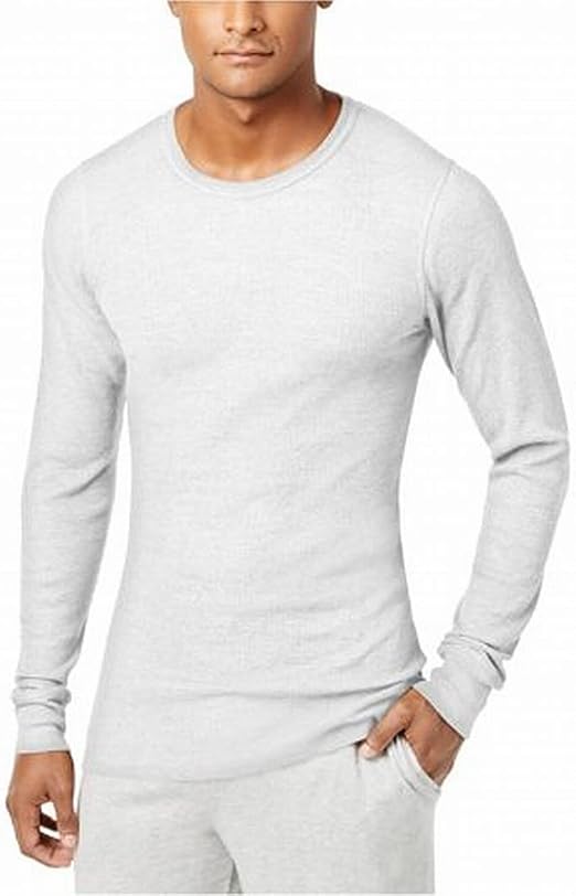 alfani thermal knit waffle crew