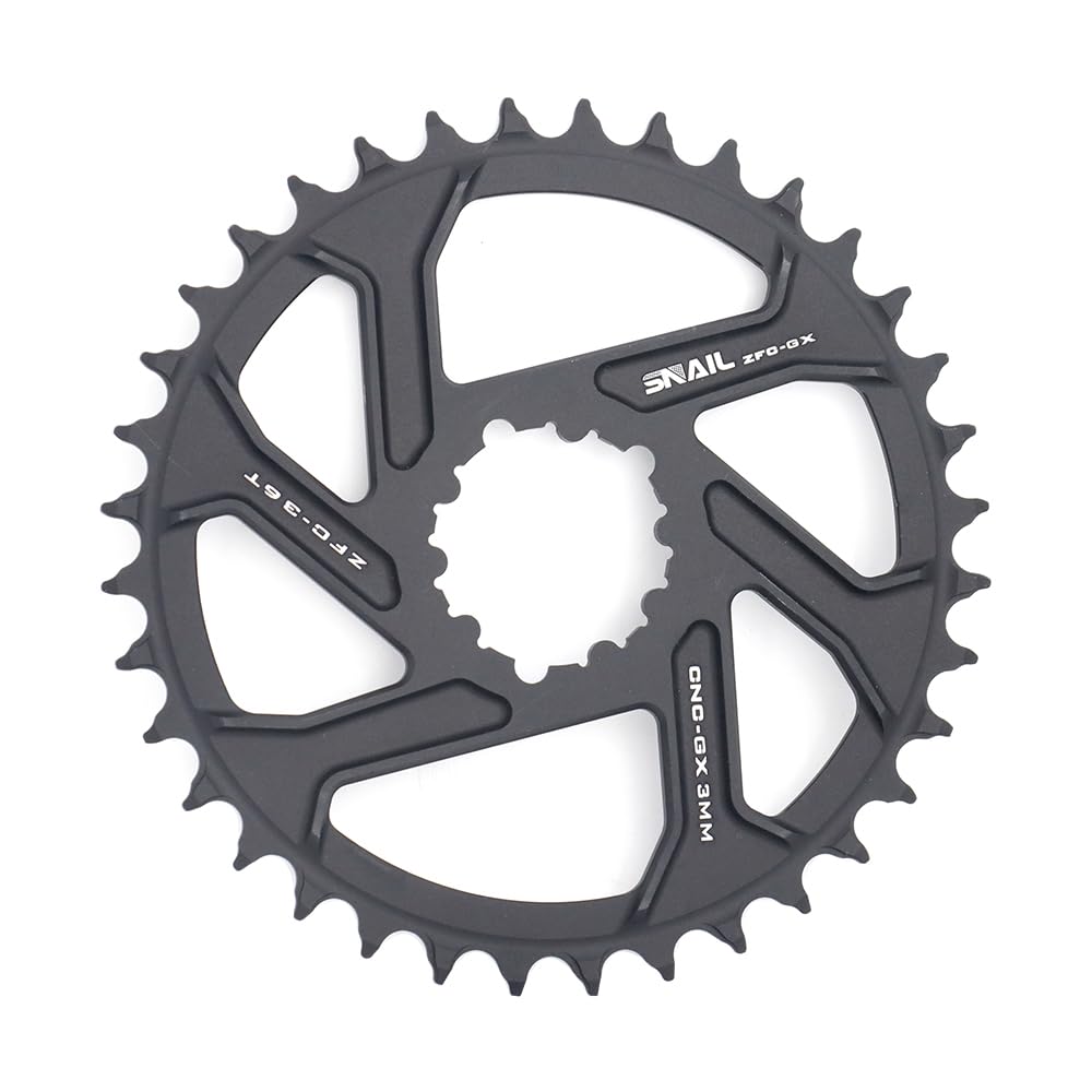 CYSKY Direct Mount Chainring 32T 34T 36T 38T 40T 3mm Offset Narrow Wide Teeth Chainring CNC 7075 Bike Chainwheel for SRAM GXP Interface Crankset (Black, 36T)