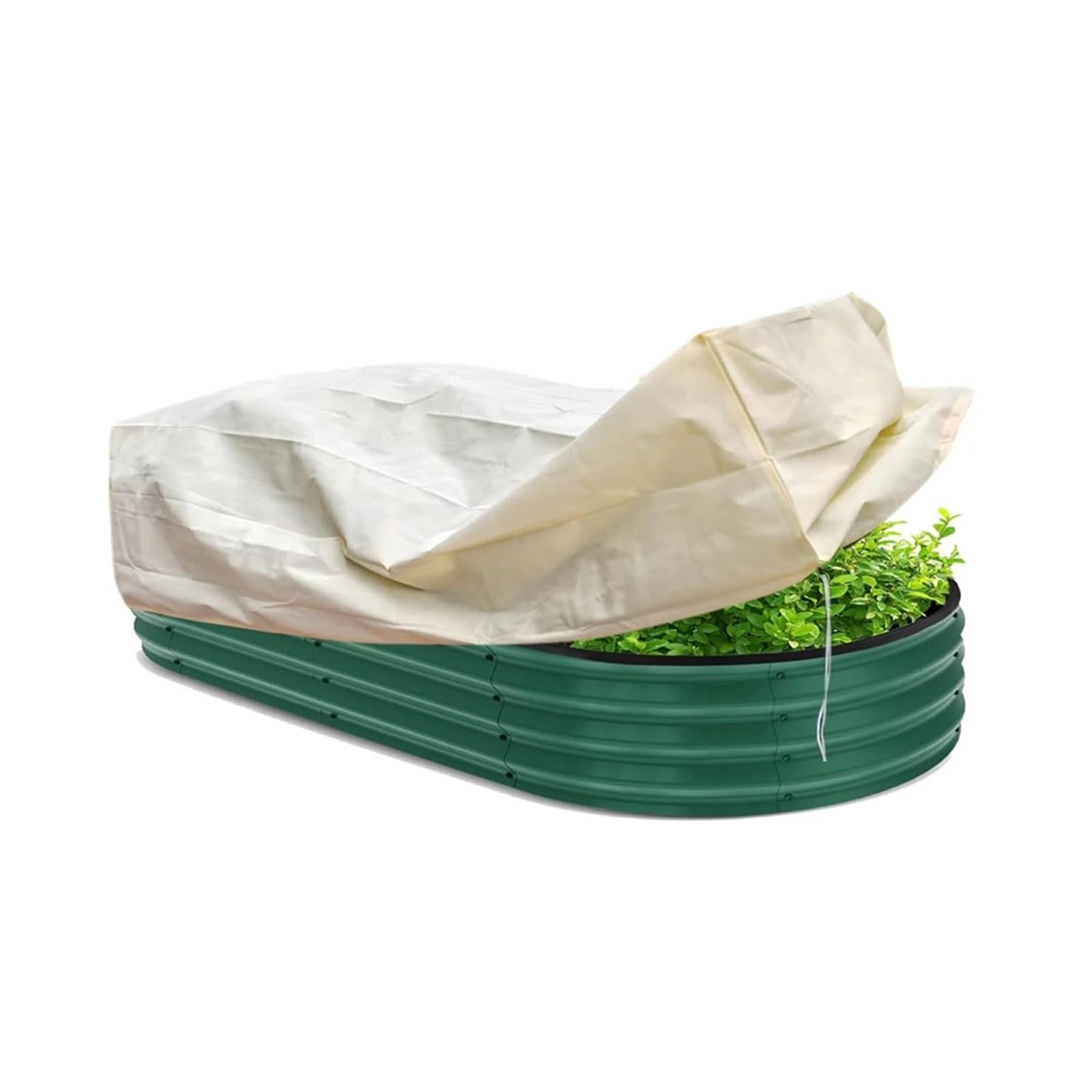 zyrqon 2 Pieces Frost Blankets For Outdoor Plants Frost Protection Cloth Reusable Rectangular Plant Covers With Drawstring For Lawn(Beige)