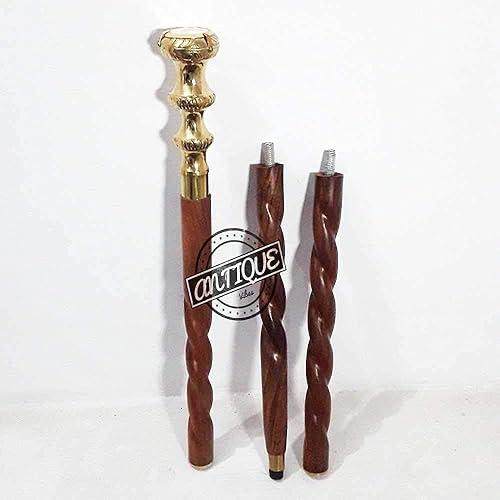 Bastones de paseo de alta calidad, mango de reloj, color marrón, madera maciza, bastones para caminar, regalo para abuelomadre