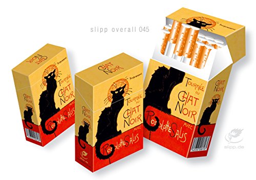 Preisvergleich Produktbild 3 Zigarettenschachtel Hüllen Überzieher SLIPP OVERALL Motiv Chat Noir Komplettüberzieher mit Deckel