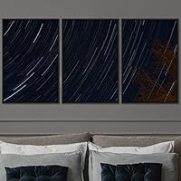3 Piece Framed Canvas Wall Art Starry Sky Canvas Prints Home Artwork Decoration for Living Room,Bedroom - 16