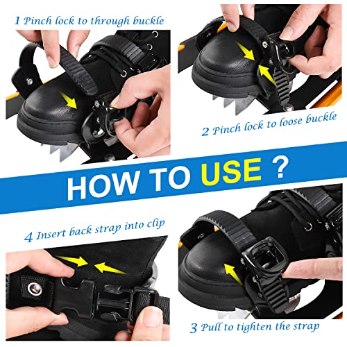 Easgouty Goutone 21/25/30 Inches Light Weight Snowshoes With Poles For Women Men Youth Kids thumb #4