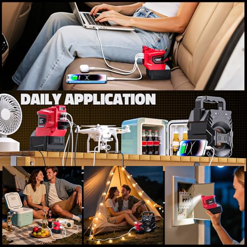 image for 2PCS 200W Power Inverter for Milwaukee, LIVOWALNY DC 18V to AC 110-120