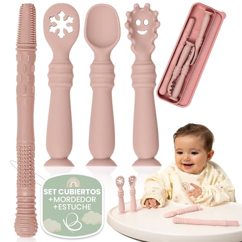 Bornealand Precucharas Bebe BLW Con Ventosa En La Base + Mordedor...