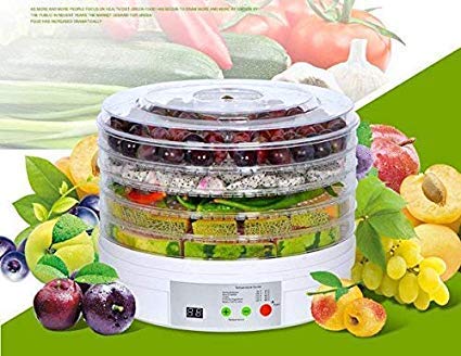 Shelzi Food dryer -food grade, digital control, 5 layers, hot air circulation system, transparent shelf, household small multi-function food dryer dried fruit machine, suitable for home, kitchen, etc.