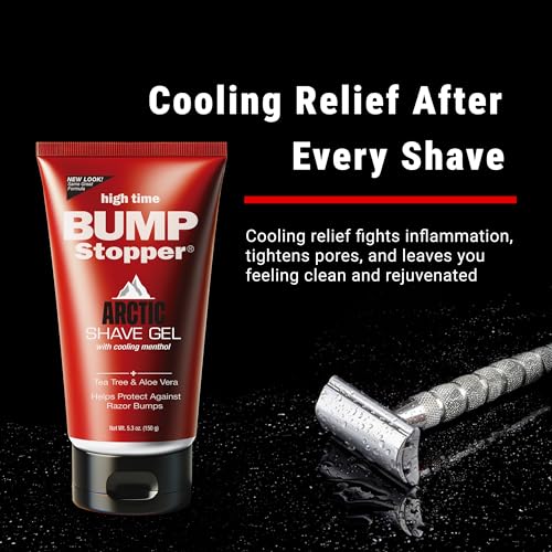 Bump Stopper Arctic Shaving Gel | Face Shave Gel with Menthol, Tea Tree & Aloe Vera | Relieves Razor Burn and Razor Bumps | for Sensitive Skin | 5.3 OZ - Image 5