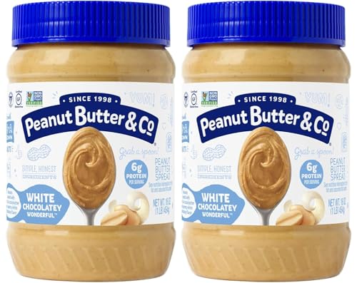 20% coupon - ★Peanut Butter & Co. White Chocolatey Wonderful Peanut Butter, 16oz, 2 jars