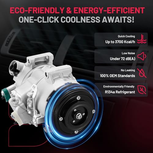 BDFHYK Air Conditioning A/C Compressor with Clutch Compatible with Toyota Corolla 2009-2012, Matrix 2009-2013, Compatible with Pontiac Vibe 1.8L 2.4L 2009-2010, Replace# 158316