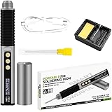 PD給電型 精密半田ごて 【恒温制御・高精度・高効率】C210型 インテリジェントはんだごてセット PD・QC対応 急速加熱・高精密 USB給電式（5〜20V） OLED温度表示 自動スリープ 温度補正搭載 高効率セラミックヒーター搭載 PID制御 電子工作 DIY 基板修理 精密作業 プロ用 初心者対応 携帯便利な軽量タイプ 持ちやすい コード式 コードレスでは有りません