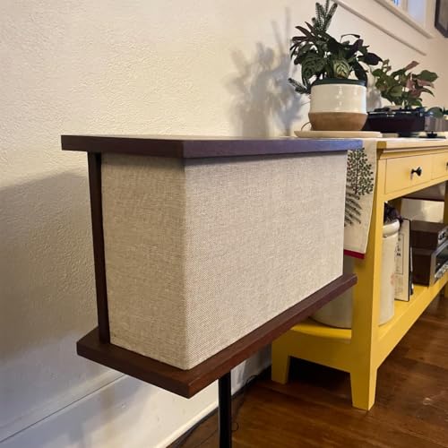Image of Speaker Grill Cloth Black Speaker Fabric Protective Dustproof Mesh Cloth Stereo Fabric for Audio Amplifier Speaker Repair 50x146cm /19.7''x57.5' (Beige-100x146cm /39.37''x57.5'')