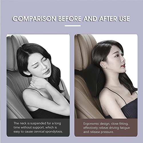 Image of Car Seat Headrest Neck Rest Cushion-Ergonomic Car Neck Pillow Durable 100% Pure Memory Foam Carseat Neck Support-Comfty Seat Back Pillows for Back Pain Relief(Pack of 1,Multicolor)