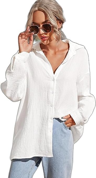 Women Solid Regular Full Sleeve Polycotton Shirt