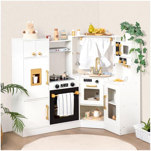 Interactive Wooden Toy Play Kitchen