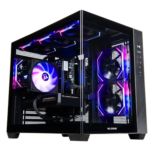 Image of MLOONG Prebuilt Gaming PC,AMD Ryzen 7 8700F GeForce RTX 5060 Ti 8GB GDDR7 | 16GB DDR5 RAM 1TB NVMe SSD 650W Bronze WiFi &BT Windows 11 Home 6 ARGB Fans Black