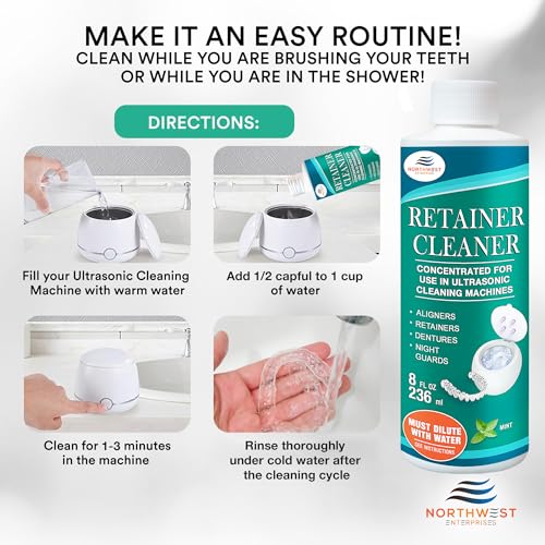 Northwest Enterprises RETAINER 16OZ MINT Ultrasonic Retainer Cleaner Solution Concentrate thumb #2