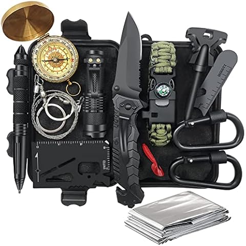 Gifts for Men Dad Husband, Valentines Day Anniversary Birthday Gifts Idea for Him Boyfriend Man, Survival Kit 14 in 1, Survival Gear and Equipment, Fishing Hunting Camping Accessories, Cool Gadgets Cover