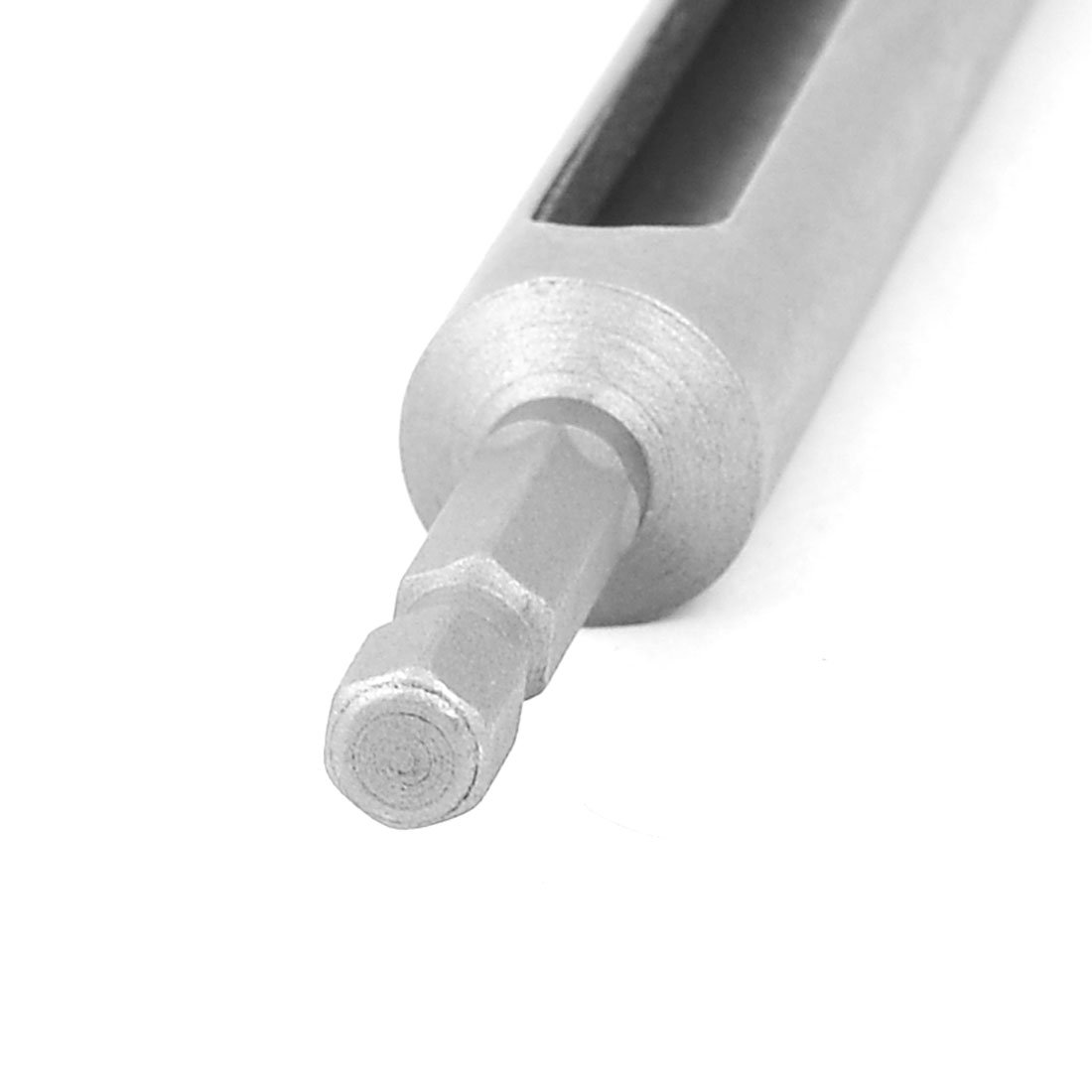 sourcing map – a16011600ux0940 135 mm de largo 10 mm hexagonal tuerca socket ranurado Extensión Conductor Bit Adaptador – Plata gris