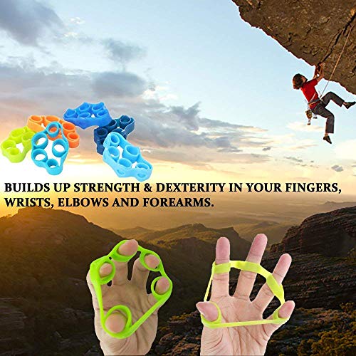 Fortalecedor de preensão de mão, exercitador de dedo, treinador de força de preensão (6 PCS), novo m