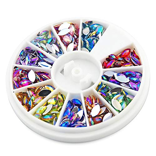 KADS Coleres Acrílico Pedrería para Uñas Decoración Arte de Uñas Rueda de Diamantes Uñas Rhinestones Decoración Ronda