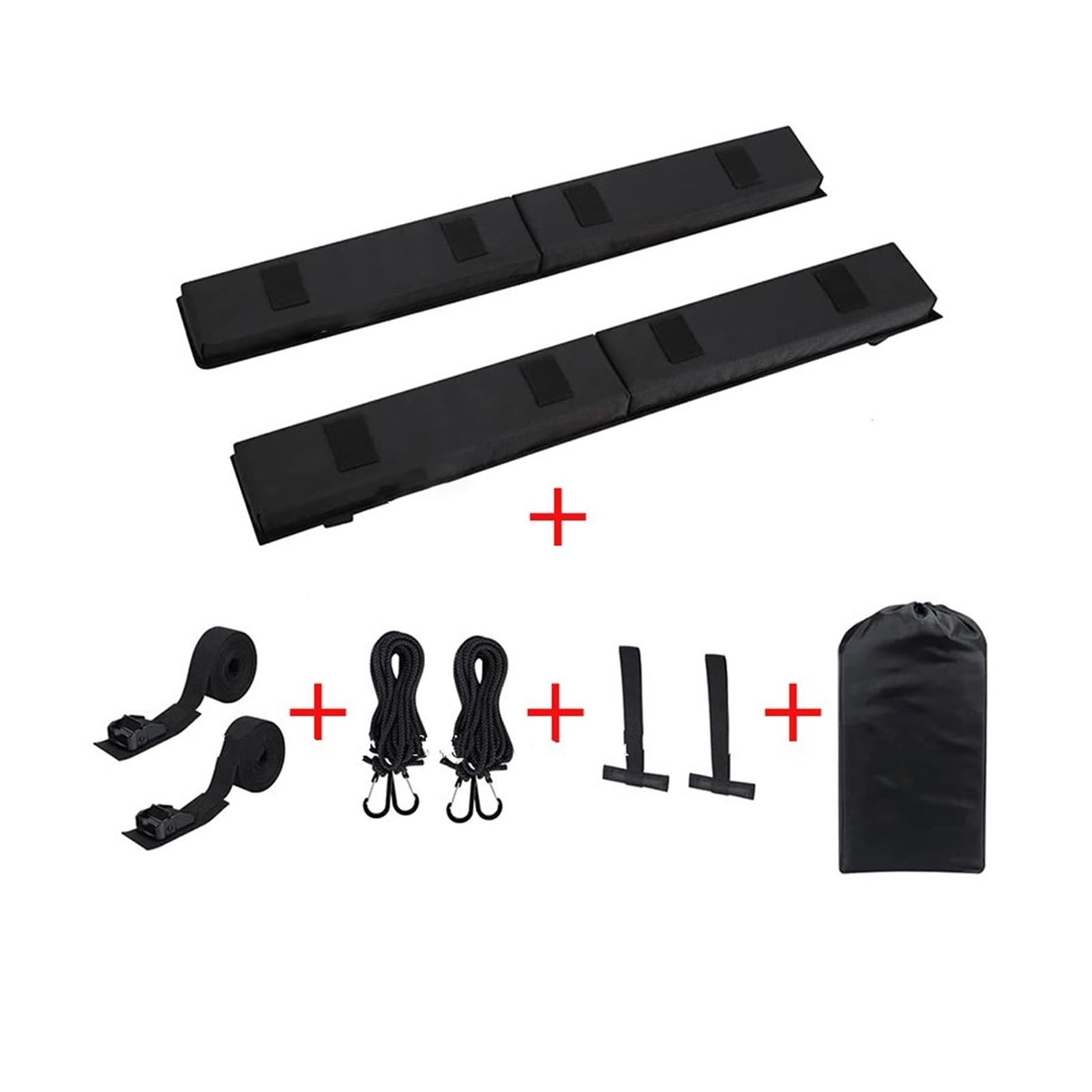 Autodachträger Universal Auto Weiche Dachträger Pads Gepäckträger Dach Querträger Pads Für Kajak Surfbrett SUP Kanu Gepäckträger Kissen-Schwarz Schienen