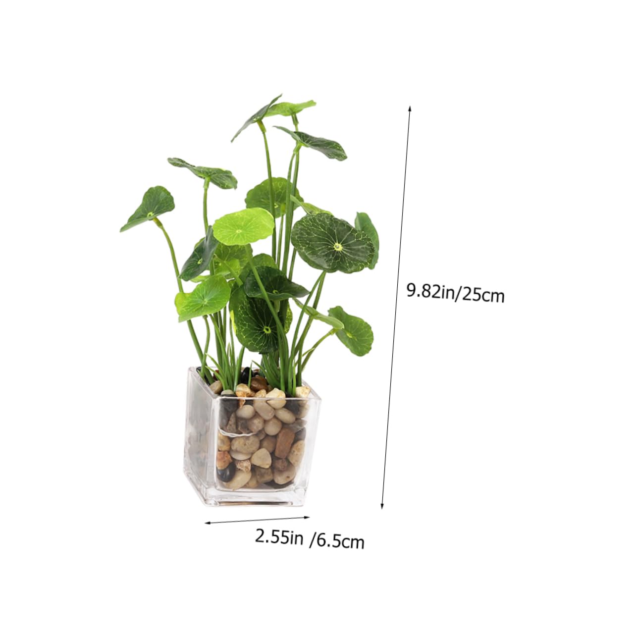 Cabilock Planta en Maceta Falsa Pequeña de Hojas de Loto, 2 Piezas