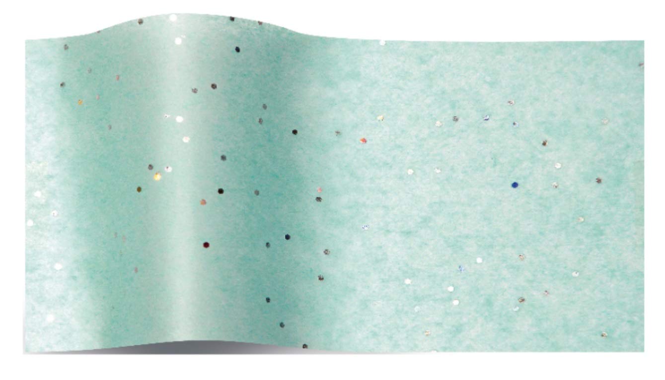 10 Gemstone Wrapping Tissue Paper Sheets - Luxury Sparkly Glitter GEM 35x45cm (Aqua)