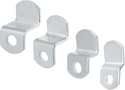 Miniatura 3 de 80 clips de lona desplazados de metal, clips de marco de fotos, abrazaderas de espejo para pintura de cuadros, pizarra, con tornillos (20 piezas de