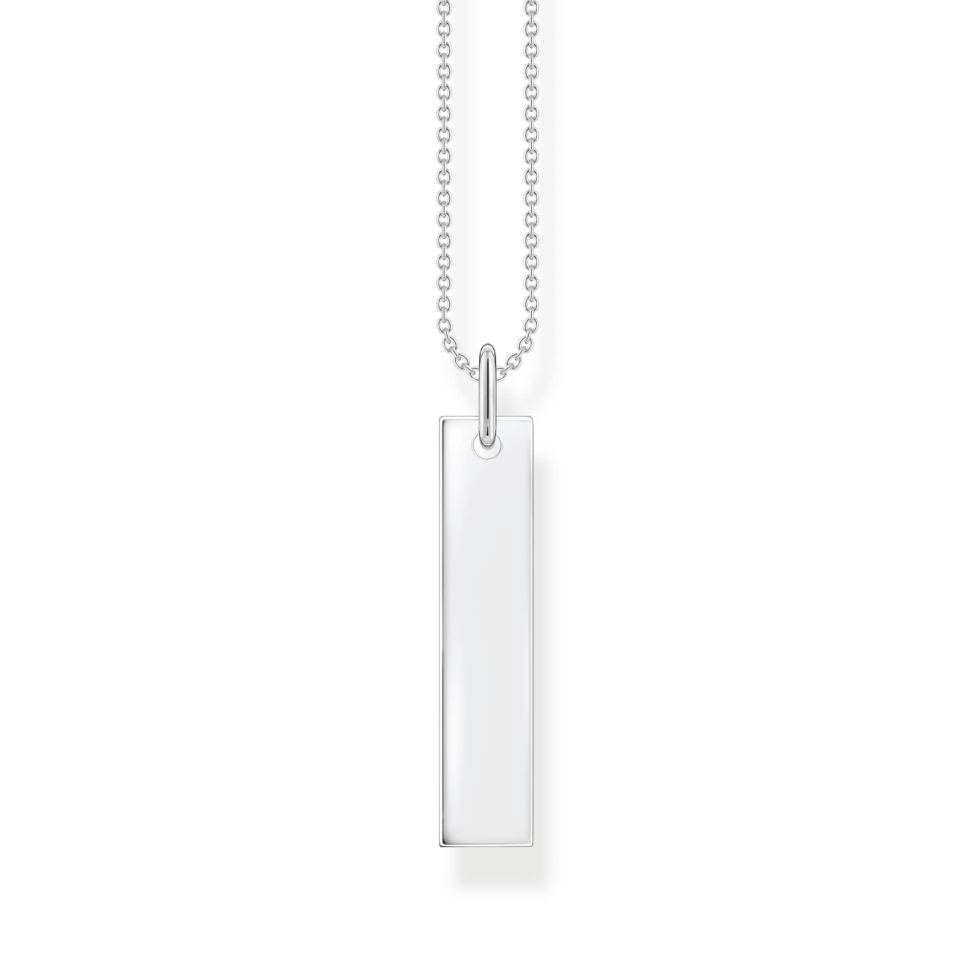 Thomas Sabo Sterling Silver Unisex Silver Thomas Sabo Sterling Sterling Tag Necklace Ke2142-001-21-L50v