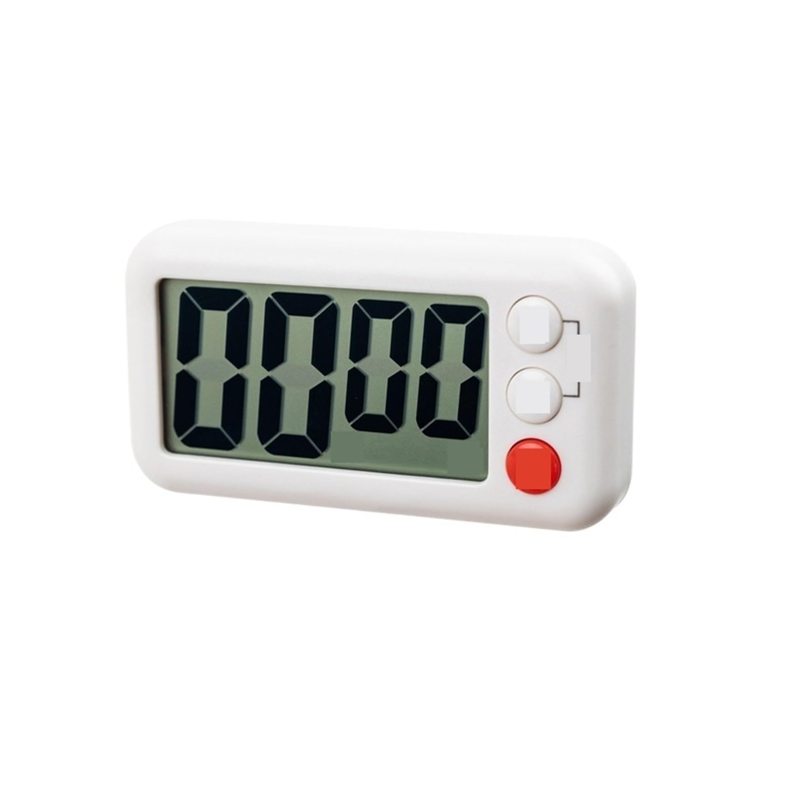 Kitchen Mini Electronic Timer Reminder For Massage Bath Center Countdown Function Stand And Magnet Digital Study Reliable Efficient(White)