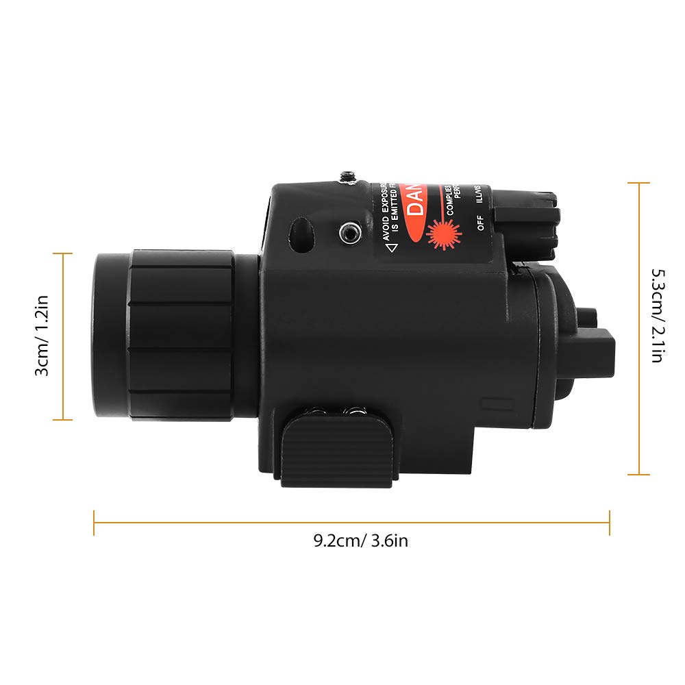Tactique LED Arme Pistolet Lumière Lampe de Poche Interrupteur à Distance Point Rouge Visée Laser Airsoft Pistolet Lumière pour Rail de 20mm