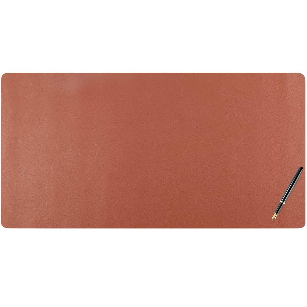 CREATCABIN Leather Desk Pad Protector Large Mouse Pad Non-Slip Laptop Desk Blotter Waterproof Writing Mat PU Leather Rectangle Table Top Cover Easy Clean for Office Home Chocolate 31.5x15.7 Inch
