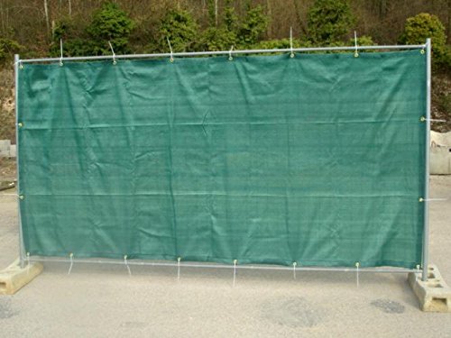 Filet de barrière de chantier 180g/m² Vert/Noir 1.76 x 3.41m