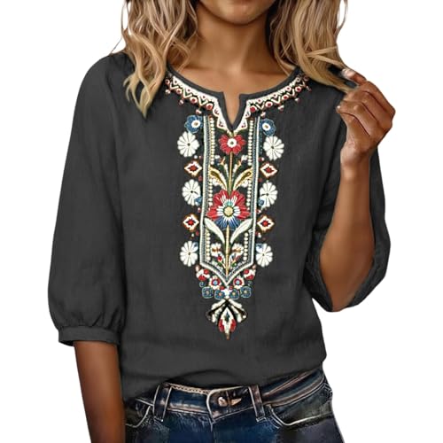 【Materiale】Questo top in lino da donna è realizzato in tessuto di lino dalla texture naturale e rustica. È traspirante, leggero, morbido sulla pelle e comodo da indossare, con una sensazione di freschezza e morbidezza. Indossato a contatto con la pelle, si percepisce la traspirabilità del tessuto.
