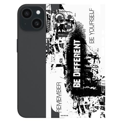 Image of AtOdds - Full Body Back Screen Guard Protector Film - Lamination Wrap Skin Sticker for iPhone 15 | Scratchproof Matte Finish (Design - Be Different)