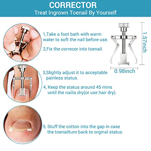 MAYCREATE® Ingrown Toenail Clippers for Ingrown or Thick Toenails, 9PCS Stainless Steel Toe Nail Clipper for Men & Seniors, Professional Pedicure Clippers Kit with Nail File - Image 4
