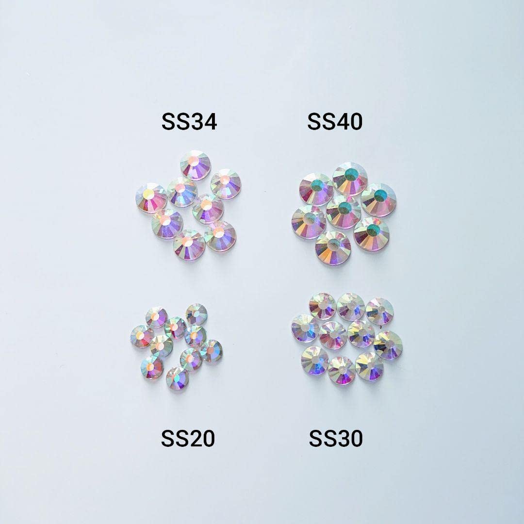 Amazon.co.jp: ラインストーン クリスタルオーロラ4sizeセット ケース  