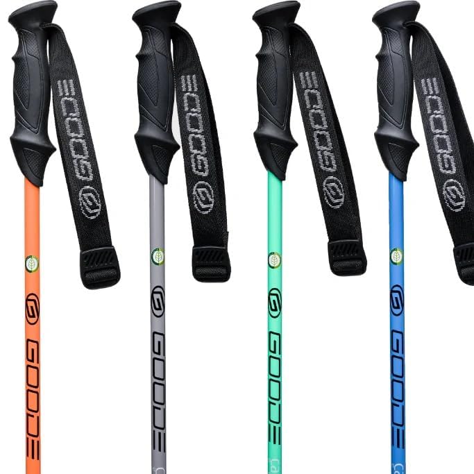 GOODE Carbon Neutral Ski Poles – Ultra-Lightweight & Durable Eco-Friendly Composite – High-Performance Shock Absorbing Downhill Ski Poles for Men & Women - Pair
