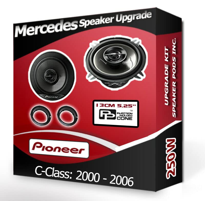 C-Class Speaker upgrade Front Door Pioneer car speakers 5.25" 13cm + Pods 250W