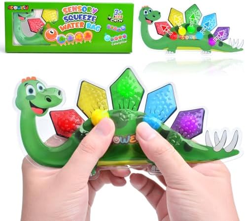 Dinosaur Color Sorting Sensory Toys for Kids with Autism Toddler Toys for Airplane Travel Road Trip Preschool Montessori Toys Fine Motor Skills Christmas Stocking Stuffer Gift for Boys Girls