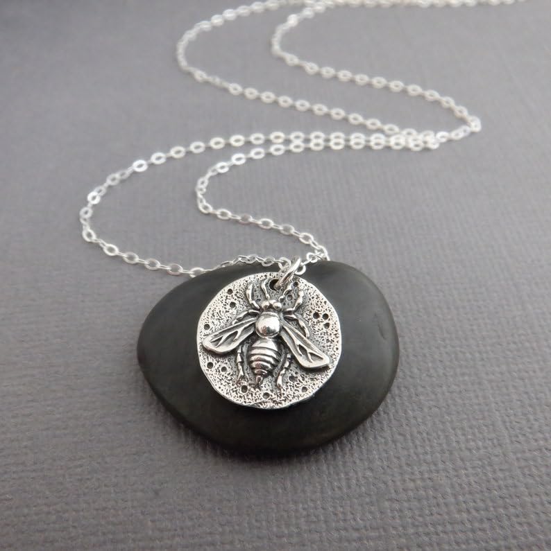 Collana replica greca con ape in argento sterling 925 |WW_NLC_02531