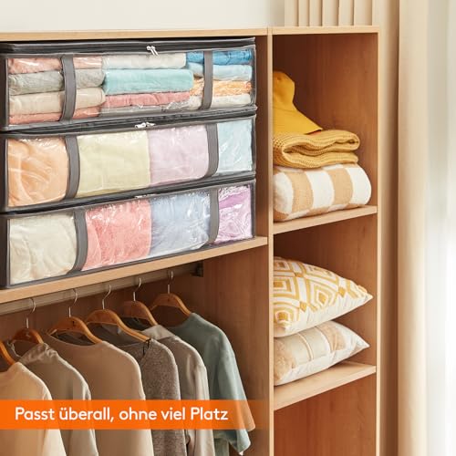 Lifewit 3 Stück 75L Unterbett Aufbewahrungsbox, Faltbare Unterbettkommode – Ansicht 6
