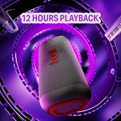 Image of Boat Stone Arc Pro Plus, Spatial Audio, 45W Signature Sound, 78mm Drivers,12 Hrs Battery, Broadcast & App Support, Bluetooth Speaker, Wireless Speaker, Portable Speaker (Raging Black)