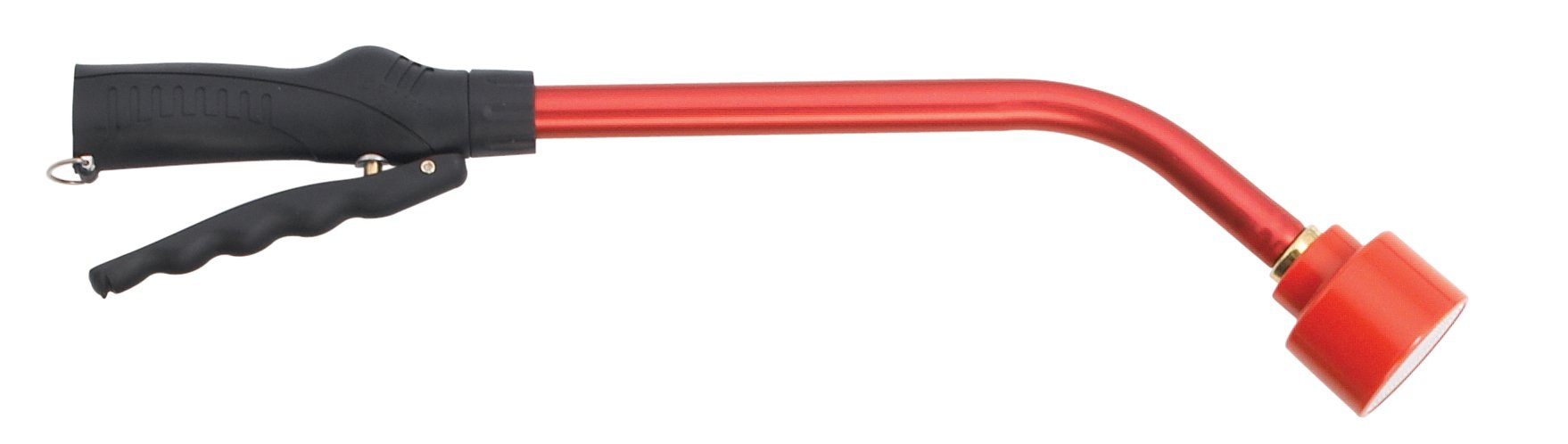 Touch-N-Flow Rain Wand – 16” Long, Red – Full Watering Flow with Trigger-Style Shut-Off Valve & Lock – High-Flow, Gentle Spray for Gardens, Hanging Baskets & Flowerbeds